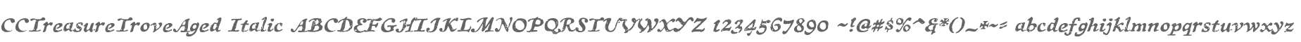 CCTreasureTroveAged Italic