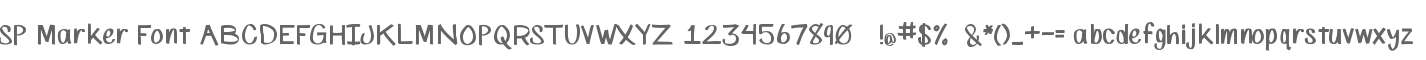 SP Marker Font