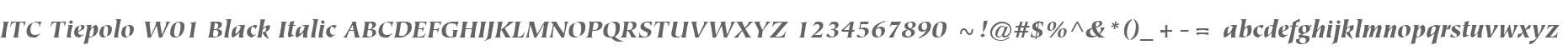 ITC Tiepolo W01 Black Italic