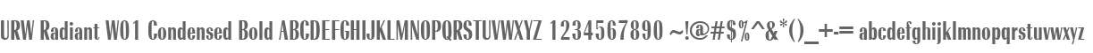 URW Radiant W01 Condensed Bold