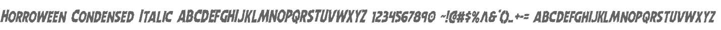 Horroween Condensed Italic