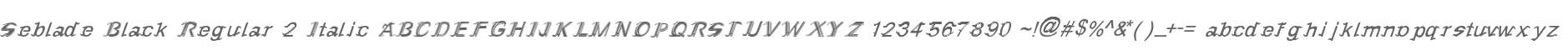 Seblade Black Regular 2 Italic