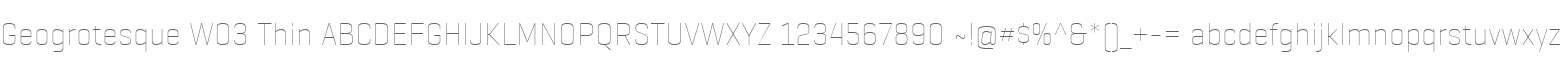 Geogrotesque W03 Thin