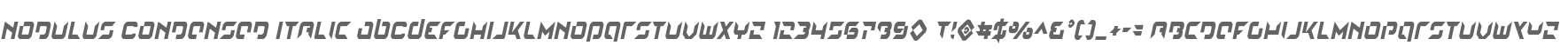 Nodulus Condensed Italic