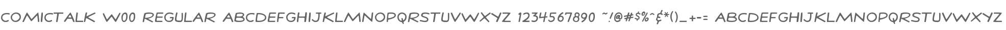 ComicTalk W00 Regular