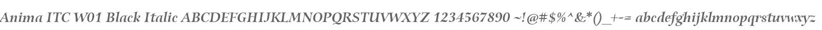 Anima ITC W01 Black Italic
