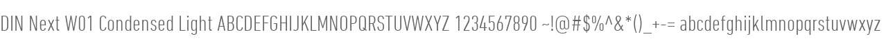 DIN Next W01 Condensed Light