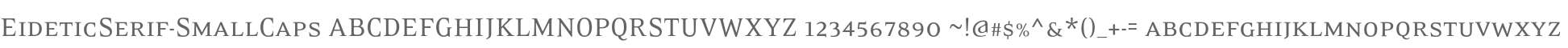 EideticSerif-SmallCaps
