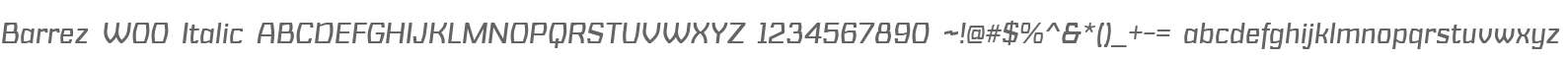 Barrez W00 Italic