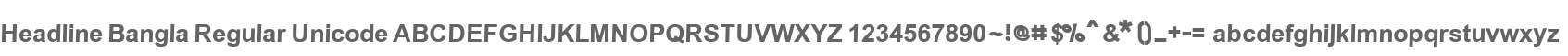 Headline Bangla Regular Unicode