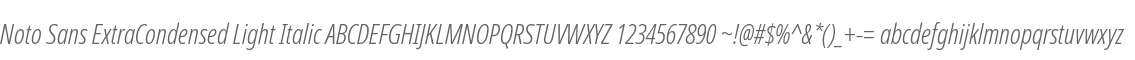 Noto Sans ExtCond Light