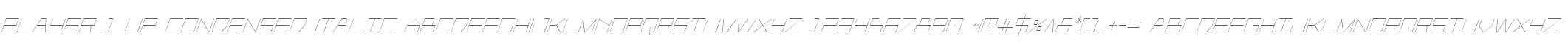 Player 1 Up Condensed Italic