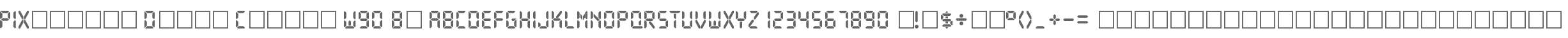 PIXymbols Digit Clocks W90 Bd