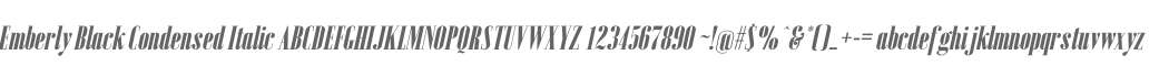 Emberly Black Condensed Italic