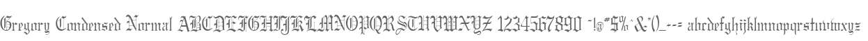 Gregory Condensed Normal