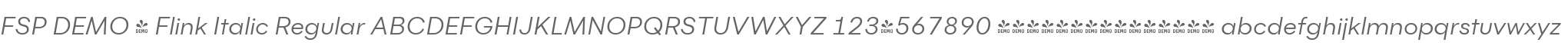 FSP DEMO - Flink Italic