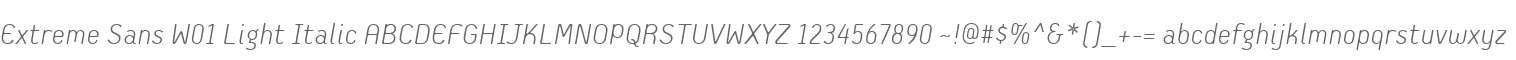Extreme Sans W01 Light Italic