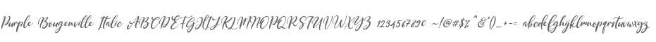 Purple Bougenville Italic