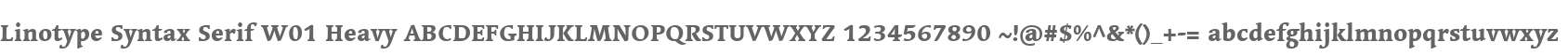 Linotype Syntax Serif W01 Heavy