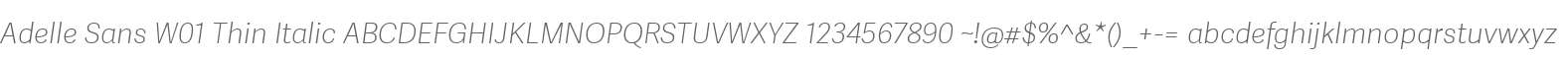 Adelle Sans W01 Thin Italic