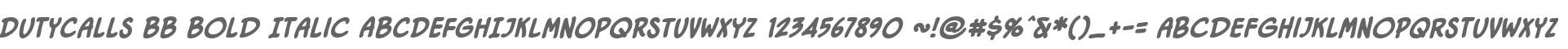 DutyCalls BB Bold Italic