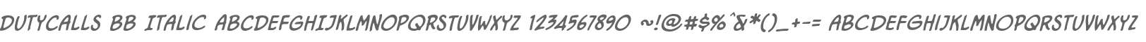 DutyCalls BB Italic