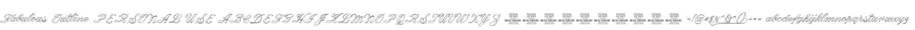 Fabulous Outline PERSONAL USE