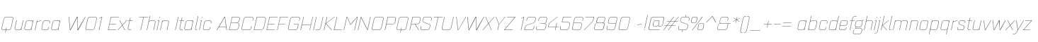 Quarca W01 Ext Thin Italic