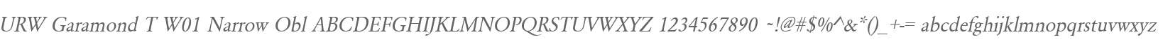 URW Garamond T W01 Narrow Obl