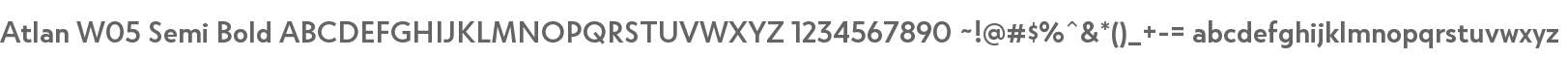Atlan W05 Semi Bold