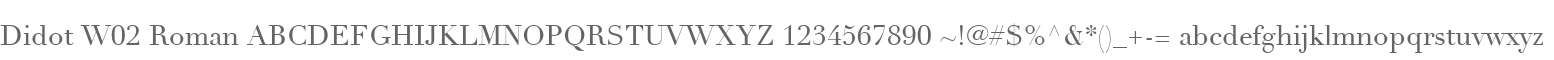 Didot W02 Roman