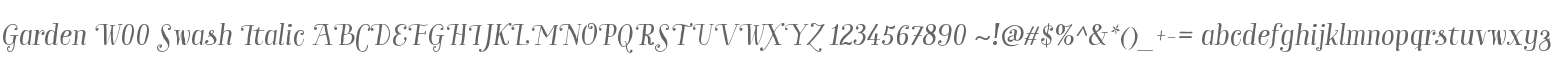 Garden W00 Swash Italic