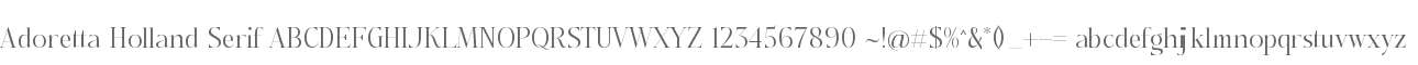 Adoretta Holland Serif