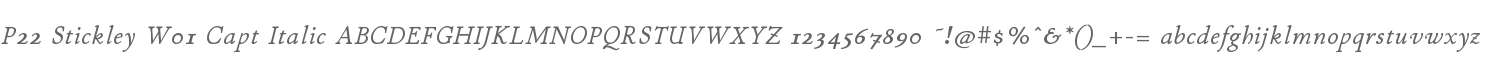 P22 Stickley W01 Capt Italic