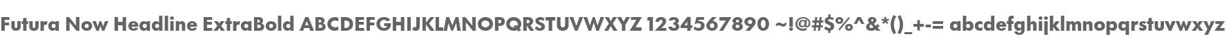 Futura Now Headline ExtraBold