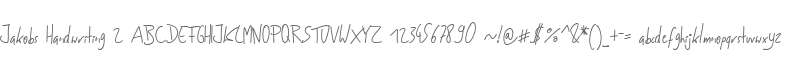 Jakobs Handwriting 2