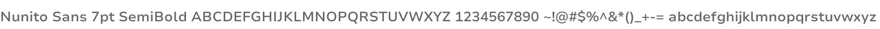 Nunito Sans 7pt SemiBold