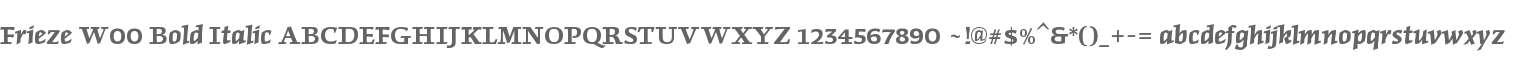 Frieze W00 Bold Italic