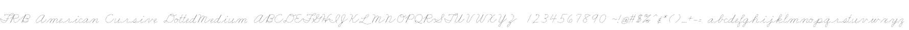 FRB American Cursive DottedMedium