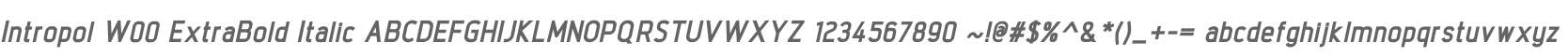Intropol W00 ExtraBold Italic