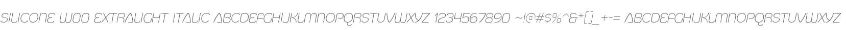 Silicone W00 ExtraLight Italic