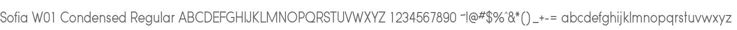 Sofia W01 Condensed Regular