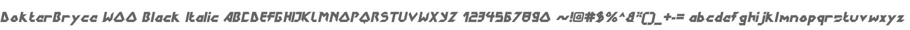 DokterBryce W00 Black Italic