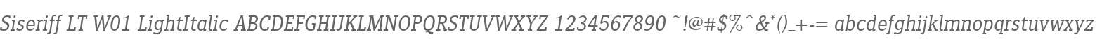 Siseriff LT W01 LightItalic