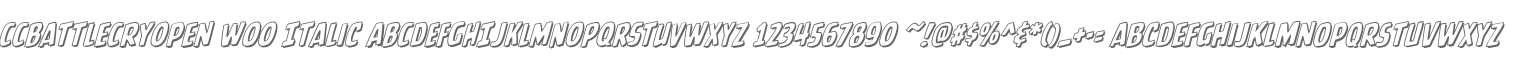 CCBattleCryOpen W00 Italic