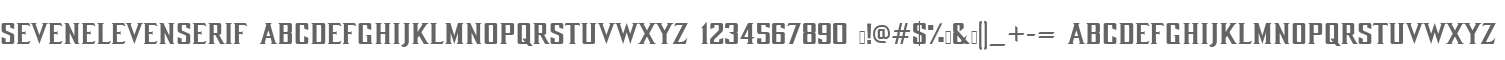 SevenElevenSerif