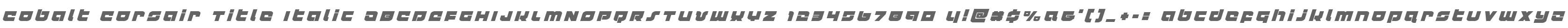 Cobalt Corsair Title Italic