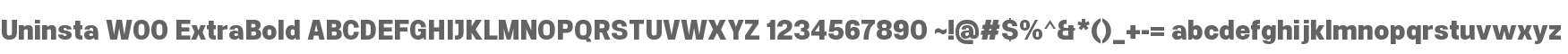 Uninsta W00 ExtraBold