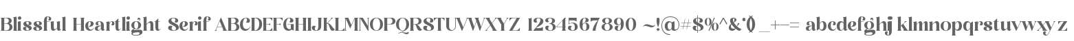 Blissful Heartlight Serif