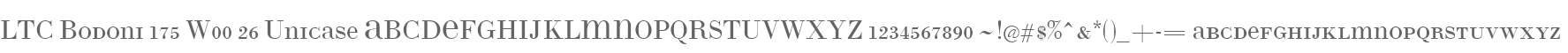 LTC Bodoni 175 W00 26 Unicase